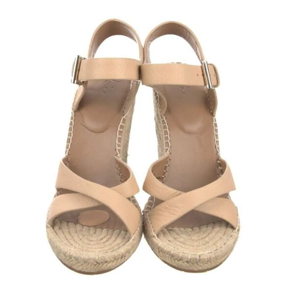 Joie Leather and Jute Platform Espadrille Sandals Size 38.5 (7.5) - Picture 2 of 15